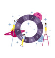 creation of the natal chart and horoscope vector image