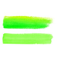 green watercolor brush strokes canvas texture vector image vector image