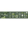 organic food and natural products vector image vector image