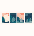 winter landscapes vertical banners and wallpaper vector image