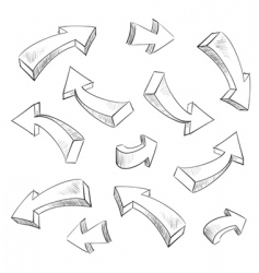 3d arrows Royalty Free Vector Image - VectorStock