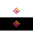 abstract unique letter p logo vector image vector image