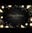 christmas greeting card with tree vector image