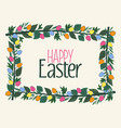 easter frame with branches vector image vector image