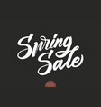 hand drawn lettering spring sale elegant modern vector image vector image
