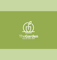 shovel spade scoop flower leaf plant garden logo vector image