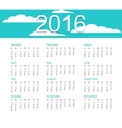 calendar for 2016 year vector image