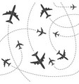 creative of plane with dashed vector image