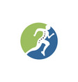 healthy spine can be used in chiropractic sports vector image vector image