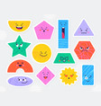 set of geometric stickers vector image vector image