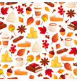autumn season seamless pattern vector image