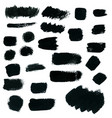 black watercolor brush stroke hand drawn fo vector image