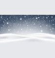 winter background with falling snow vector image