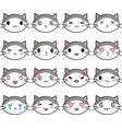 cute kawaii cat for design posters vector image