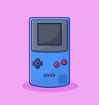 nintendo gameboy console gaming mascot logo vector image