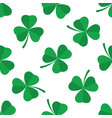 seamless pattern of green clover vector image
