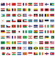 world flag isolated set every vector image