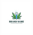 cbd cannabis marijuana hemp pot lab logo design vector image vector image
