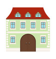 colored house two-storey residential building vector image