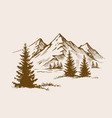 mountain landscape vector image vector image