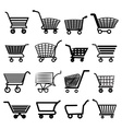 shopping cart icons set vector image vector image