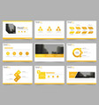 yellow abstract presentation templates vector image