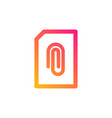 attach document icon file sign vector image
