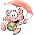 flying pig vector image vector image