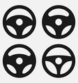 sey car wheel icon collection car rudder logo vector image