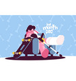 teenage boy skater broken leg vector image vector image