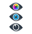 abstract eye icons vector image