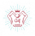 retro of golf badge vector image