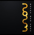 2023 happy new year background gold numbers vector image