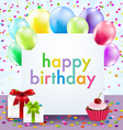 color birthday card vector image