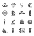 maya icons black vector image vector image
