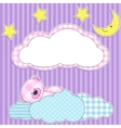 sleeping pink bear vector image vector image