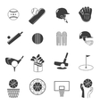 sport icons black set vector image