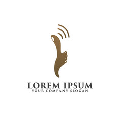 thumb hand logos design concept template vector image vector image
