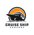 cruise ship logo design vector image