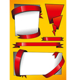 design elements with red ribbons vector image vector image