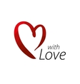 logo heart vector image vector image