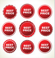 best price red sign icon vector image
