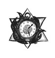 burning time watch vector image vector image