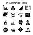mathematics icon set vector image