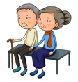 an old couple dating vector image