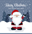beautiful christmas card with santa vector image