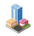 cityscape design elements with isometric building vector image vector image