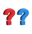 3d question mark ask help online support vector image