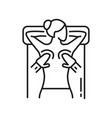 spa massage icon physiotherapist massaging woman vector image