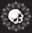bandana design with skull and paisley ornament vector image